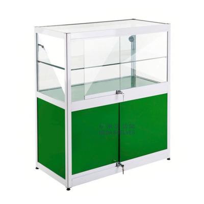 China Shop China Supplier Glass Top Display Cabinet MDF Shoe Glass Rack With Lock for sale