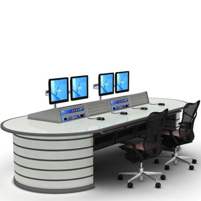 China (Size)Adjustable Hot Selling Screened Grid Speeding Control Room Operation Table Monitoring Console CCTV for sale