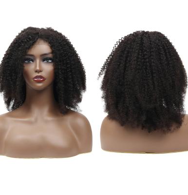 China Kinky Curly Wigs Afro Silky Straight Wave Lace Front Bob Curly Wigs Natural Hairline 180% Density Lace Frontal Colored Women Remy Human Hair Wigs For for sale