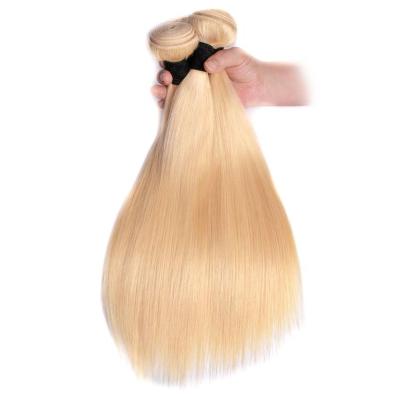 China Show 613 Blonde Straight Hair Silky Straight Wave Modern Virgin Hair Cuticle Aligned Brazilian Hair Bundles for sale