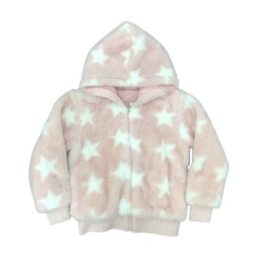 China Casual Anorak Hoodie Jacket Coat With Zipper Printed Fur Coats Hoodie Coat For Winter Kids for sale