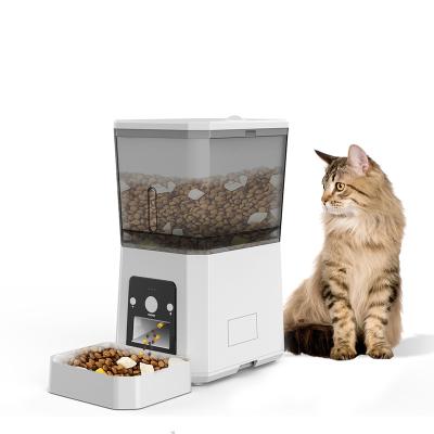 China Automatic Pet Feeder Tuya Dog Cat Smart Pet Feeder Wifi Mobile Phone Auto App Remote Control Chip With 7L for sale