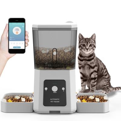 China App Automatic Remote Control Chip Cat Smart Pet Feeder Wifi Automatic Dog Pet Feeder With 7L Automatic Pet Feeder for sale