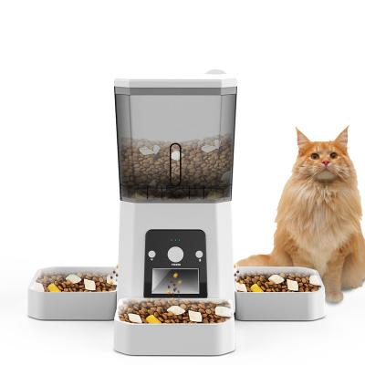 China Automatic Pet Feeders Cat Feeders Automatic App Control Automatic Pet Feeder for Large Dog 3 Bowl AIntelligent Food Feeder for sale