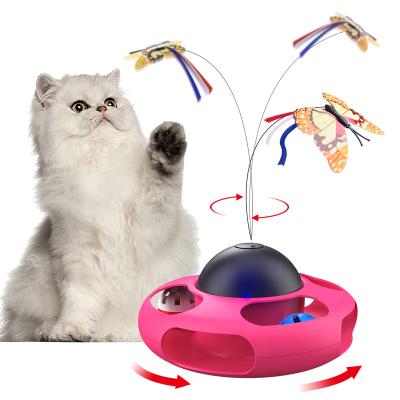 China Factory Wholesale Viable Cat Toy Ball Butterfly Feather Custom Electric Intelligent Interactive Cat Toy From Vietnam for sale