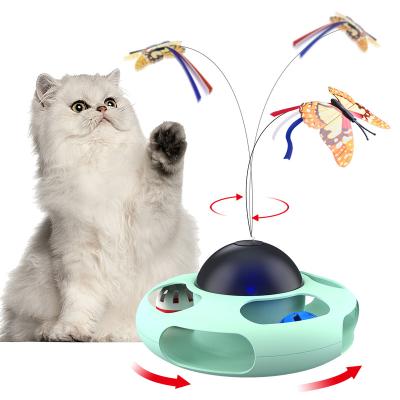 China 2023 Viable New Design Cat Teaser Toy Interactive Clever 3 Types Cat Feather Toy for sale