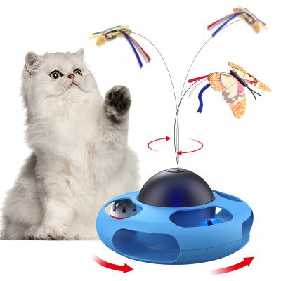 China 360 Degree Viable Irregular Automatic Electric Rotating Egg Spinner Cat Tumbler Toy Interactive Dino Pet Puzzle Toy for sale