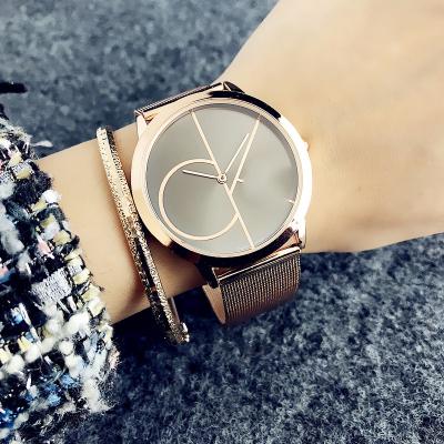 China Non-Specific Reliable And Cheap Interchangeable Men Mesh Simple Casual Couple Wristwatches Geneva Gold Luxury Display Wristwatch Women Watch for sale