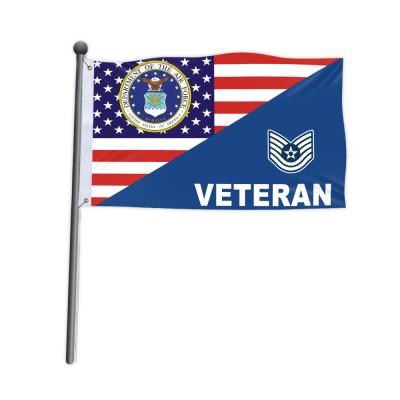 China 100% Flying United States Department Of Air Force Flag Veteran Banner Polyester 3x5ft Banners for sale