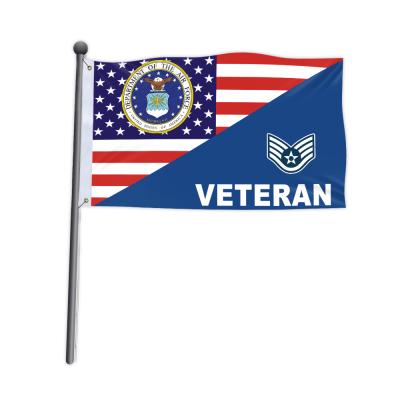 China Factory Supply 100% Polyester 3x5ft USA Banners Veteran FLYING Event Flag for sale