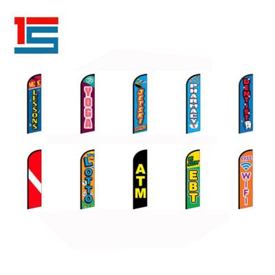 China Business Advertising Car Wash Beach Flag Feather Themed Advertising Banner for sale