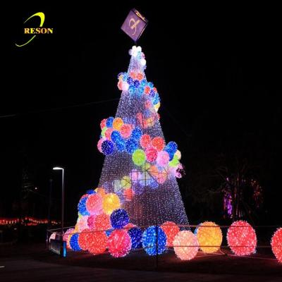 China Popular House Sale Giant Christmas Ball Tree Lights Party Decorations for sale