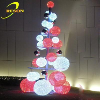 China Commercial Use China Supply Waterproof For Shopping Mall City Plaza Led Christmas Ball Tree for sale