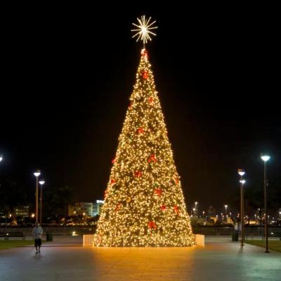 China Chirstmas Decor Outdoor Christmas Decoration Supplies Christmas Tree Lights Led Giant Orange Christmas Tree for sale