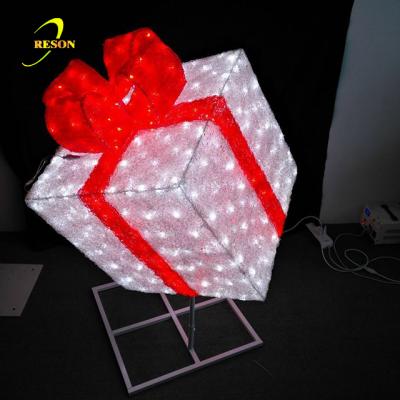 China Red Christmas Party Decoration LED Gift Box Lights for sale