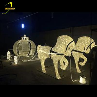 China Commercial use high quality low energy waterproof led horse carts for shopping mall holiday decoration for sale