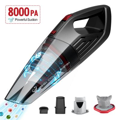 China Mini Portable Powerful Wireless Handheld Rechargeable Car Handheld Rechargeable Cyclone Pet Hair Vacuum Cleaner Home Hair Vacuum Cleaner for sale