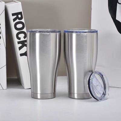 China 20oz 30oz Beer Mug Ice Cup Car Curve Tumbler 304 Stainless Steel Wall Thermos Viable Hot Selling Portable Water Cup Bottle Double for sale