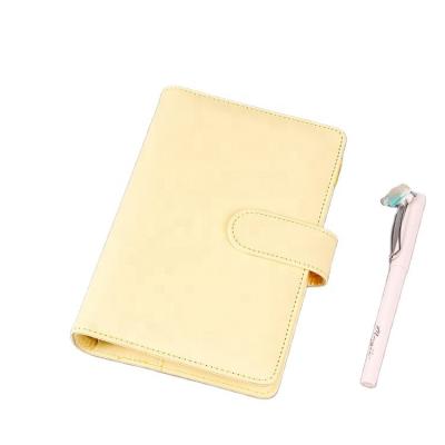 China Wholesale Custom Notebook Organizer A5 A6 Ring Binder Budget Pu Leather Binding Clip Binder Planner Folder Organizer for sale