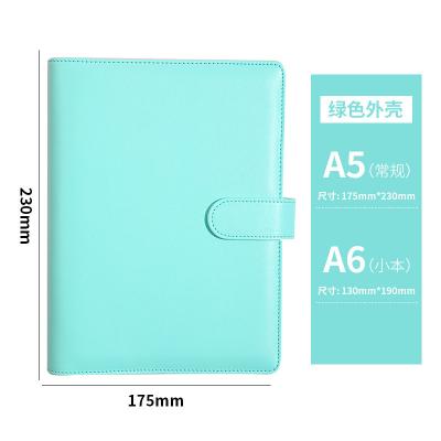 China Custom Leather Folder Binder Loose Leaf Notebook Printing Agenda 6 Ring Binder Planner for sale