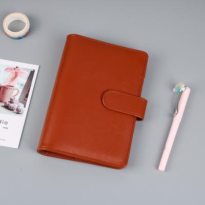 China Factory Price Budget A5 A6 Leather Folder Binding Cover Notepads 6 Ring Spiral Notebook Diary Hardcover School Supplies for sale