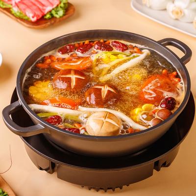 China Commercial Round Induction Cooker Hot Pot Induction Cooker Mini Flat Recessed Wire Control 190mm Hot Pot Restaurant Buffet Stove for sale