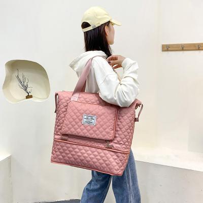 China Fashion High Quality Trendy Black Pink Gym Sports Travel Luggage Custom Duffel Bag for sale