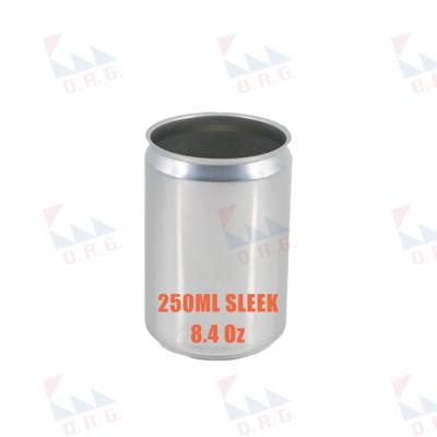 Китай 250ml 8.4Oz aluminum smooth empty white or printed aluminum cans for sale продается