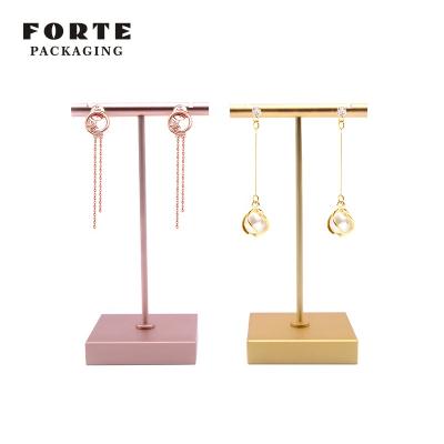 China Amazon Hot Selling FORTE Cheap Exquisite Square Metal Jewelry Earring Stand Packaging In Stock for sale