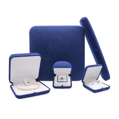 China FORTE 2021 Fashion Blue Macrofiber Pearl Earring Necklace Eco-friendly Boxes Pearlescent Jewelry Box Jewelry Box for sale