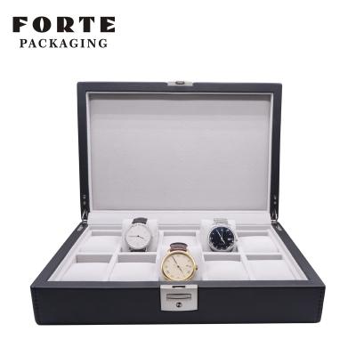 China 10pcs eco-friendly dell'orologio PU FORTE Collector Box OEM Luxury Organizer Watch Box For Watches for sale