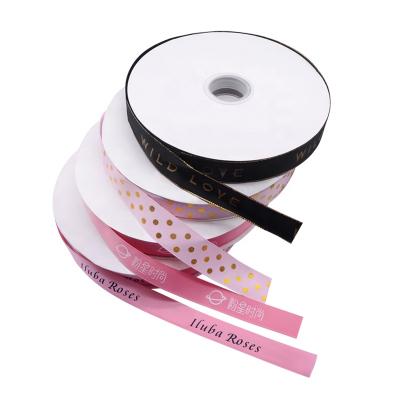 China FORTE High Quality Warm Thermoset Printed Eco-friendly Double Faced Satin Yarn Custom Ribbon for sale