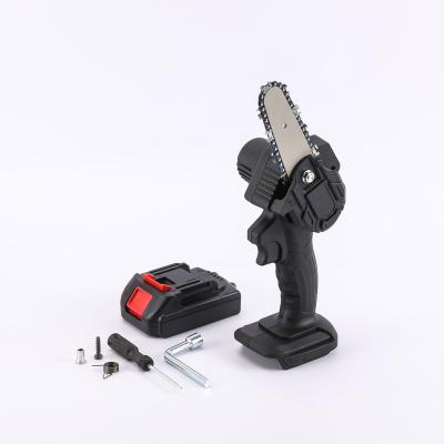 China Hot Selling Rechargeable Battery Chainsaw Rechargeable Cordless Chainsaw Mini Chain Saws 4 Inch Household Portable Electric Chainsaw for sale