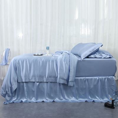 China Nondisposable Top Grade 6A Silk Duvet Cover Set Silk Bedding Set Sheet Silk Set for sale