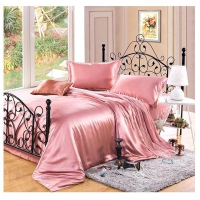 China New Mulberry Single 100% Pure Silk Bedding Set 3PCS Silk Duvet Cover Pillowcase Plain Dyed Silk Duvet Cover Sets Size Multi Multicolor for sale