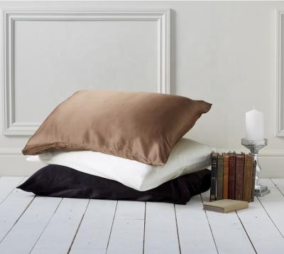 China 16/19/22/25 mm 100% mulberry silk pillowcase in chocolate/non-toxic black/ivory for sale