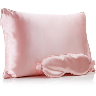 China Mulberry Non-Toxic Premium Satin Silk Grade 6A Pillow Case With Eye Mask for sale