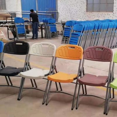 China Hot Selling Cheap Durable Restaurant Wedding Dining Outdoor Camping Plastic Folding Chair For Events for sale