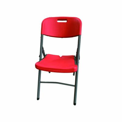 China Factory direct cheap contemporary popular outdoor portable red HDPE plastic folding chair for party for sale