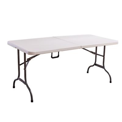 China Durable Durable Outdoor Camping Picnic Party Wedding Catering Restaurant Dining 8/6/5/4ft White Plastic Rectangular Folding Table for sale