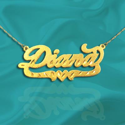 China Hiphop Name Necklace ID Plate Necklace 24K Gold Plated Sterling Silver Personalized Name Necklace for sale