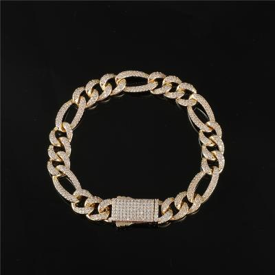 China FASHIONABLE Hip Hop Figaro Bracelet 10mm Cuban Hip Hop Bracelet Men for sale