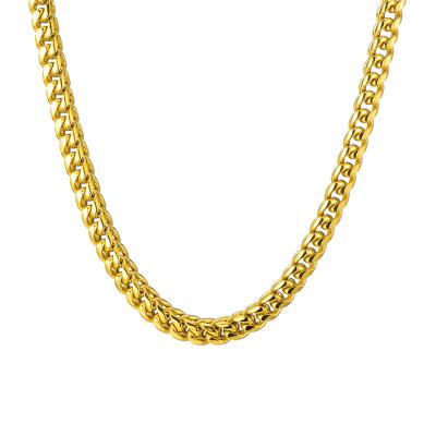 China High Quality Stainless Steel 18k Gold Hiphop Magnet Buckle Chain Necklace for sale