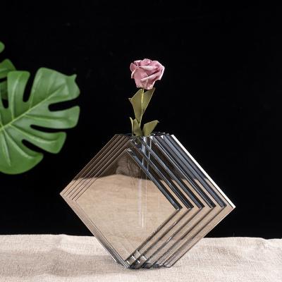 China China Modern Decorative Wedding Table Decoration Transparent Crystal Glass Flower Vase for sale