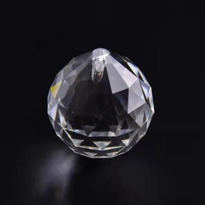 China Europe High Standard Crystal Ball Prism Pendant Low MOQ Sun-catcher Direct Sales Clear Glass Crystal Ball String Light Eco-friendly for sale