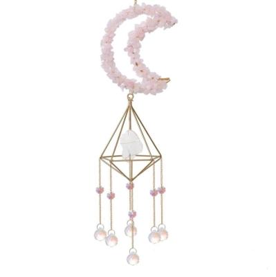 China China In Sale Low MOQ Natural Crystal Gravel Eco-friendly Crystal Pendant Hanging Mesh Multiple Sizes for sale