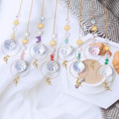 China China New Arrival Crushed Stone Crystal Pendant Lighting Angel Pendant Gold Pendant Gardening for sale