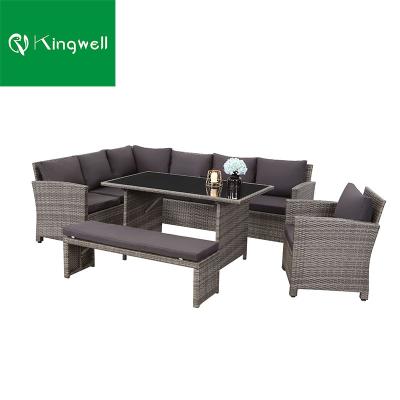 China Modern Hot Sale Flat Pack Furniture Garden Rattan Sofa Outdoor Resort Use for sale