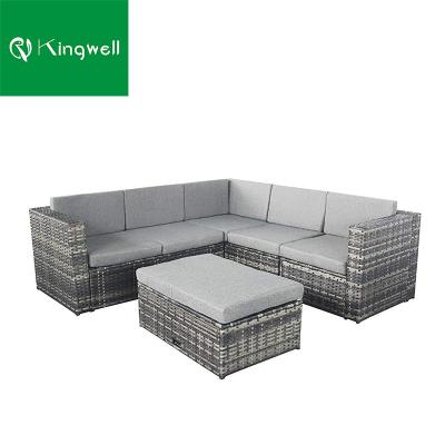 China Modern Wholesale Wicker Rattan Sofa Furniture Garden Leisure Flat Pack for sale