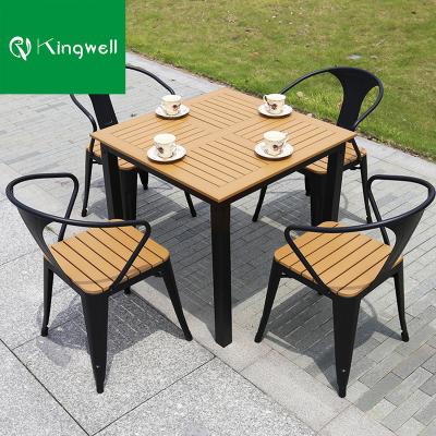 China Modern outdoor furniture metal garden chair outdoor table set outdoor table with 4 chairs for sale